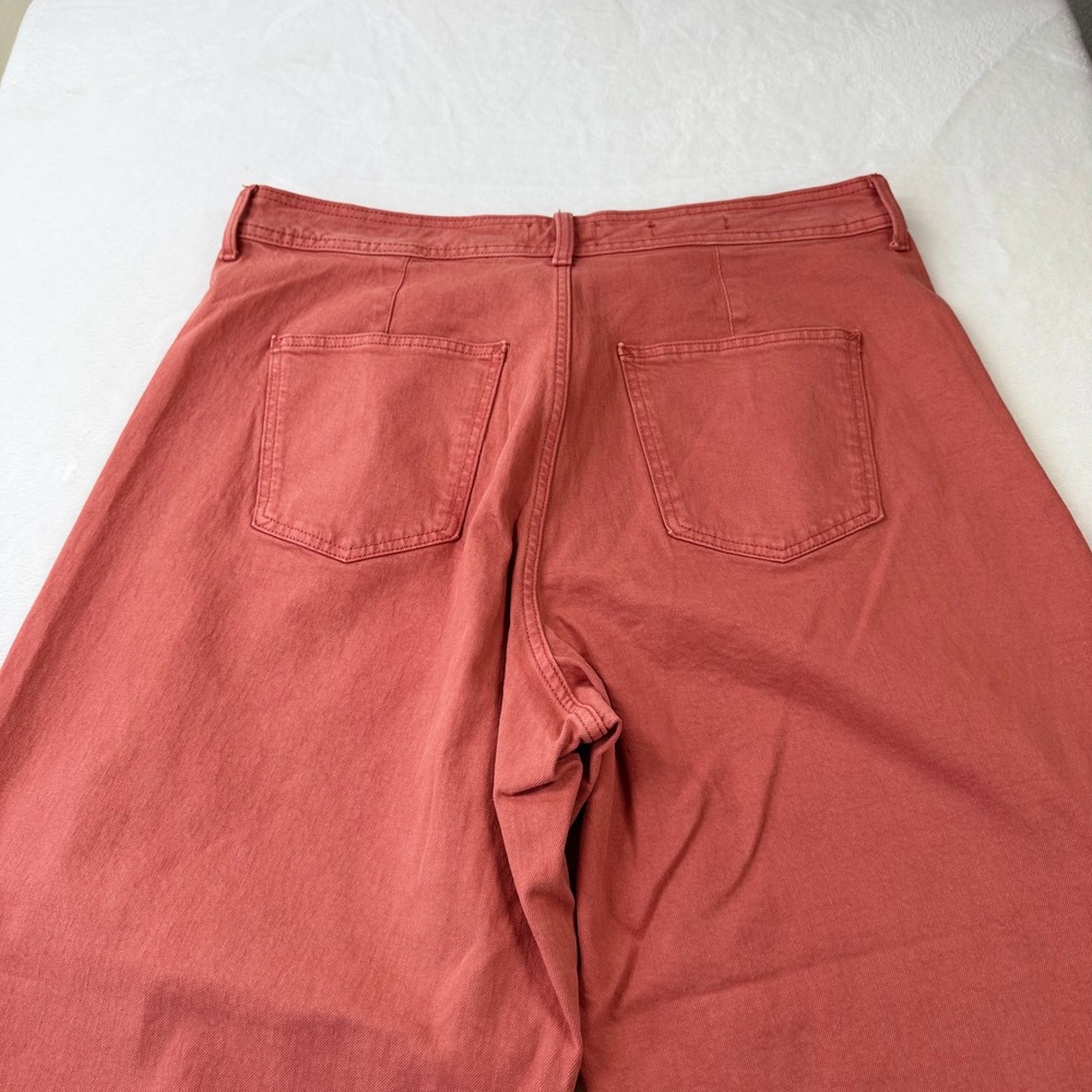 Universal Thread Sailor Wide Leg Pants Womens 17 Orange Good High Rise Stretch - Picture 9 of 14